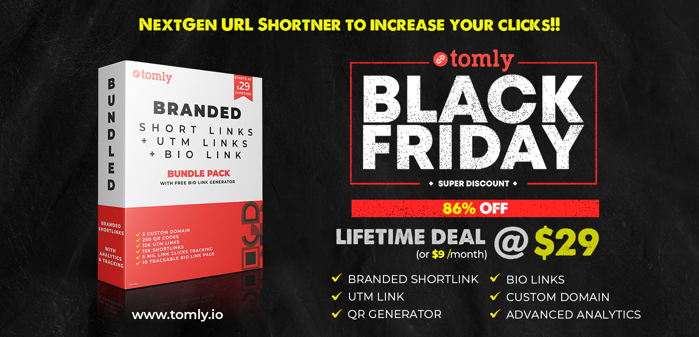 Tomly io custom url shortener branded shortlinks